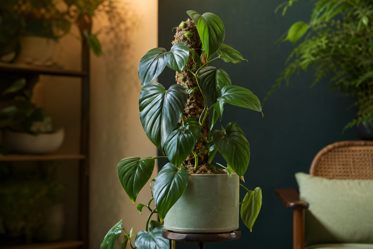 Philodendron plant care - beautiful philodendron in natural setting from Divine Roots Botanicals