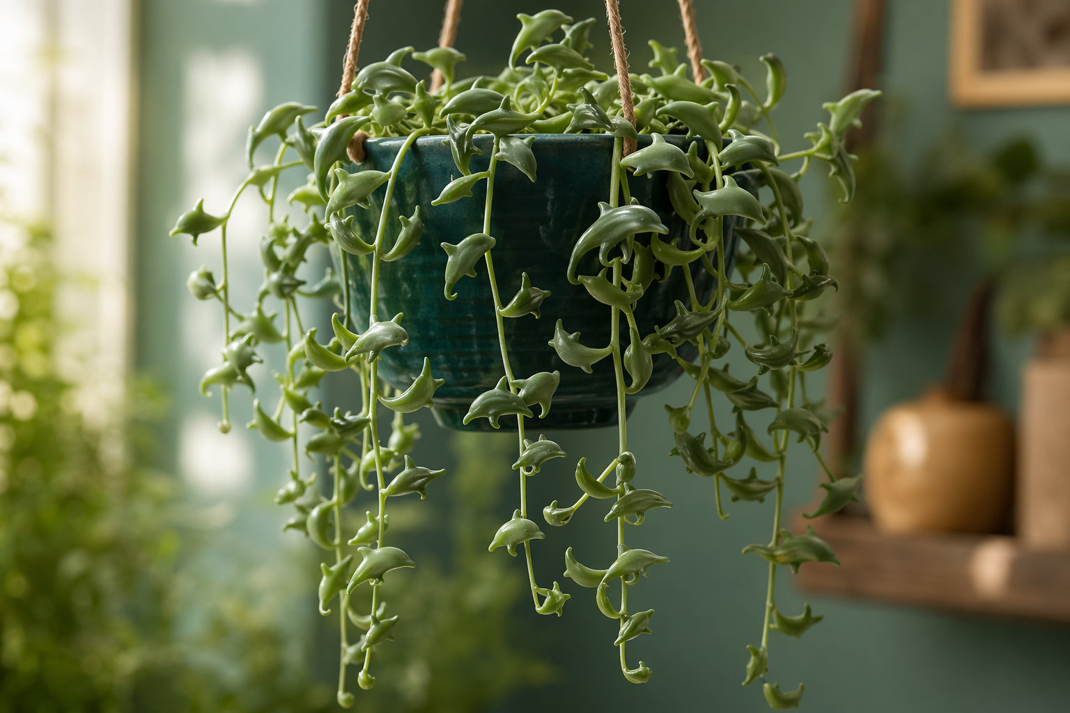 String of Dolphins plant care - beautiful string of dolphins in natural setting from Divine Roots Botanicals