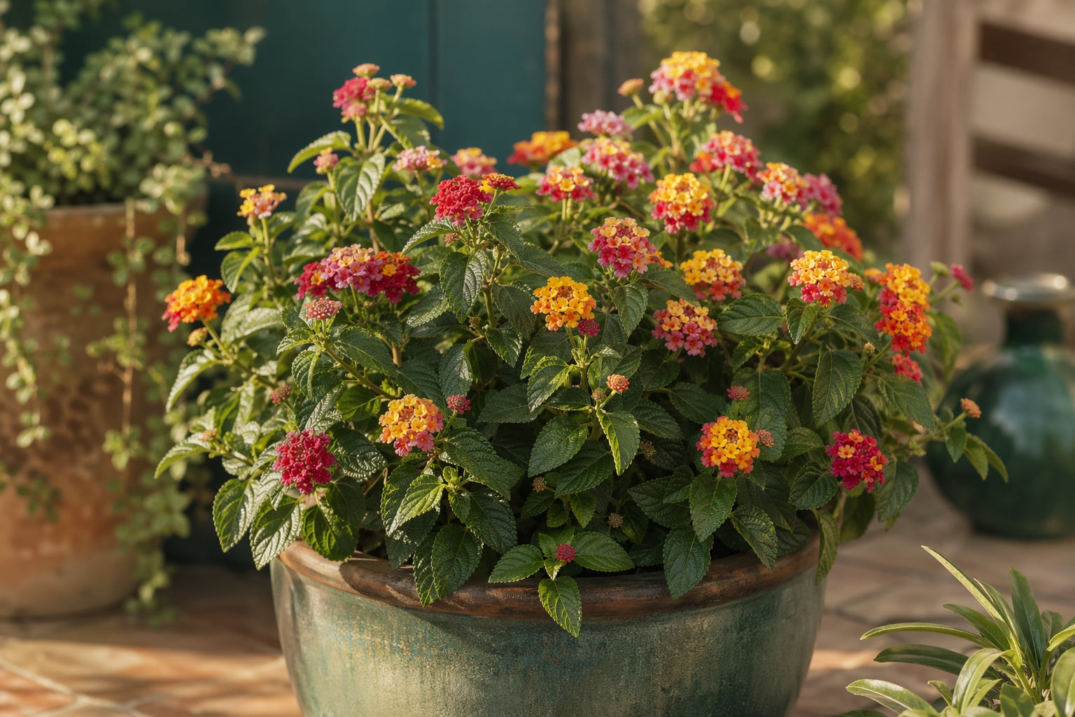 Lantana plant care - beautiful lantana in natural setting from Divine Roots Botanicals