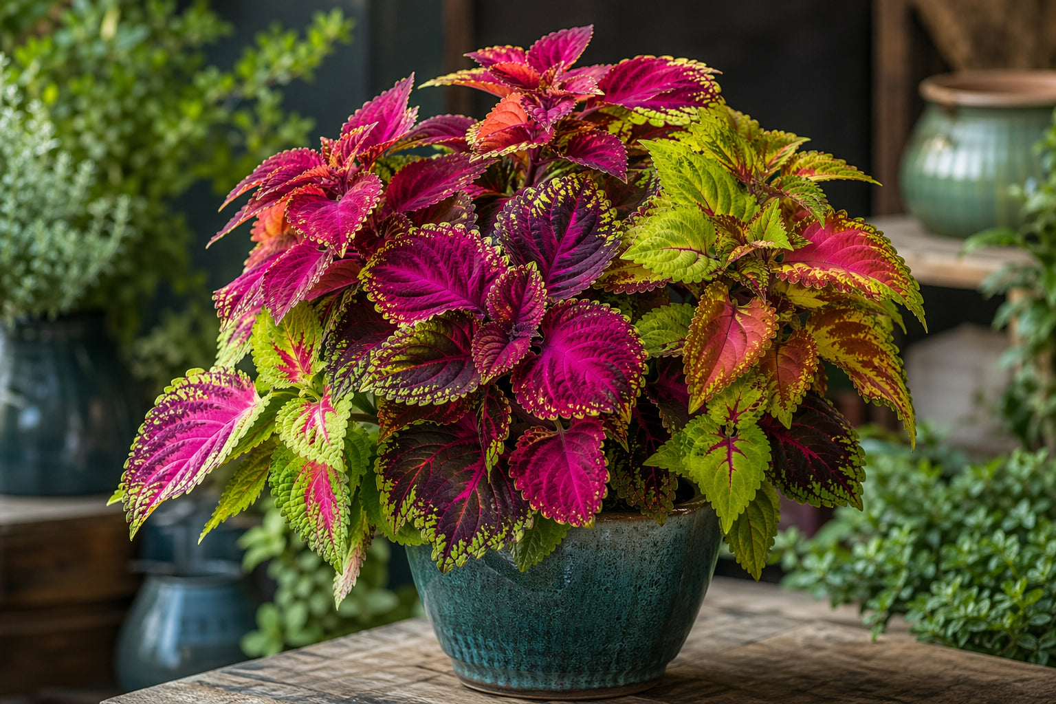Coleus plant care - beautiful coleus in natural setting from Divine Roots Botanicals