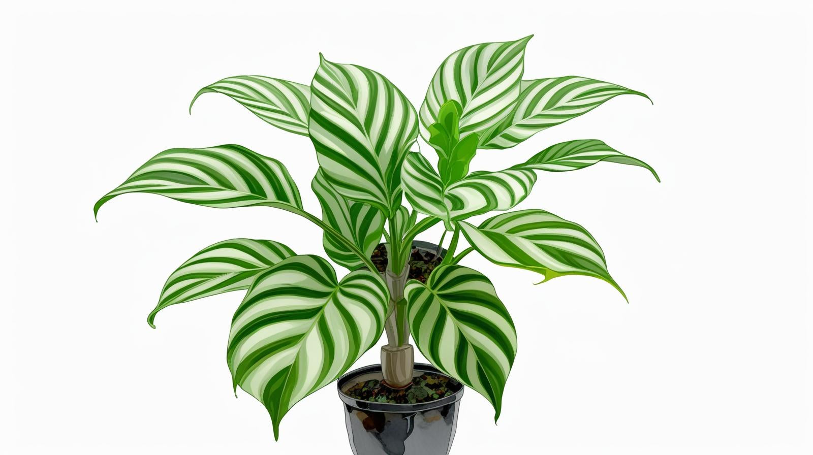 leaf detail of Calathea Freddie live prayer plant from Divine Roots