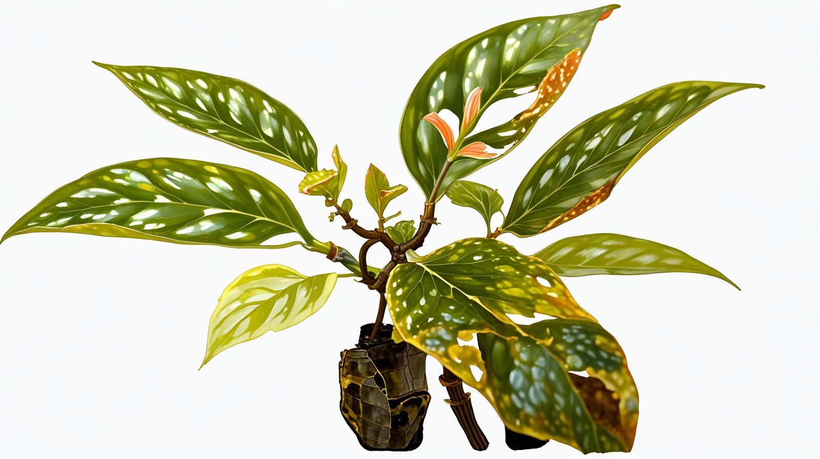 detail shot of Angel Wing Begonia Medora Rooted Starter Plant live Begonia from Divine Roots