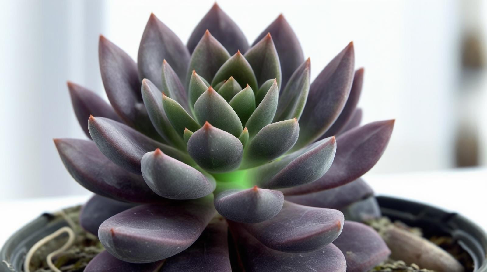 Echeveriaaffinis Black Knight Rooted Starter Plant live succulent from Divine Roots