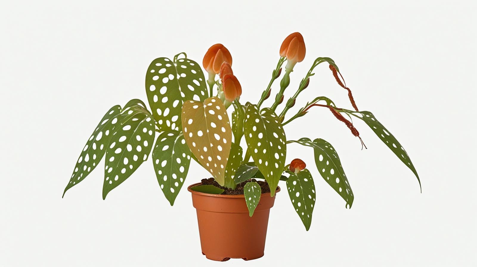 size reference for Angel Wing Begonia Maculata Rooted Starter Plant live Begonia from Divine Roots