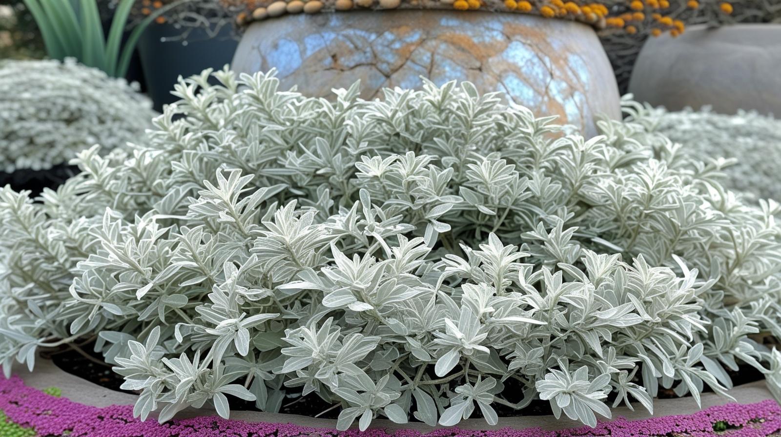 new growth on Artemesia Stellerinana Silver Brocade live houseplant from Divine Roots