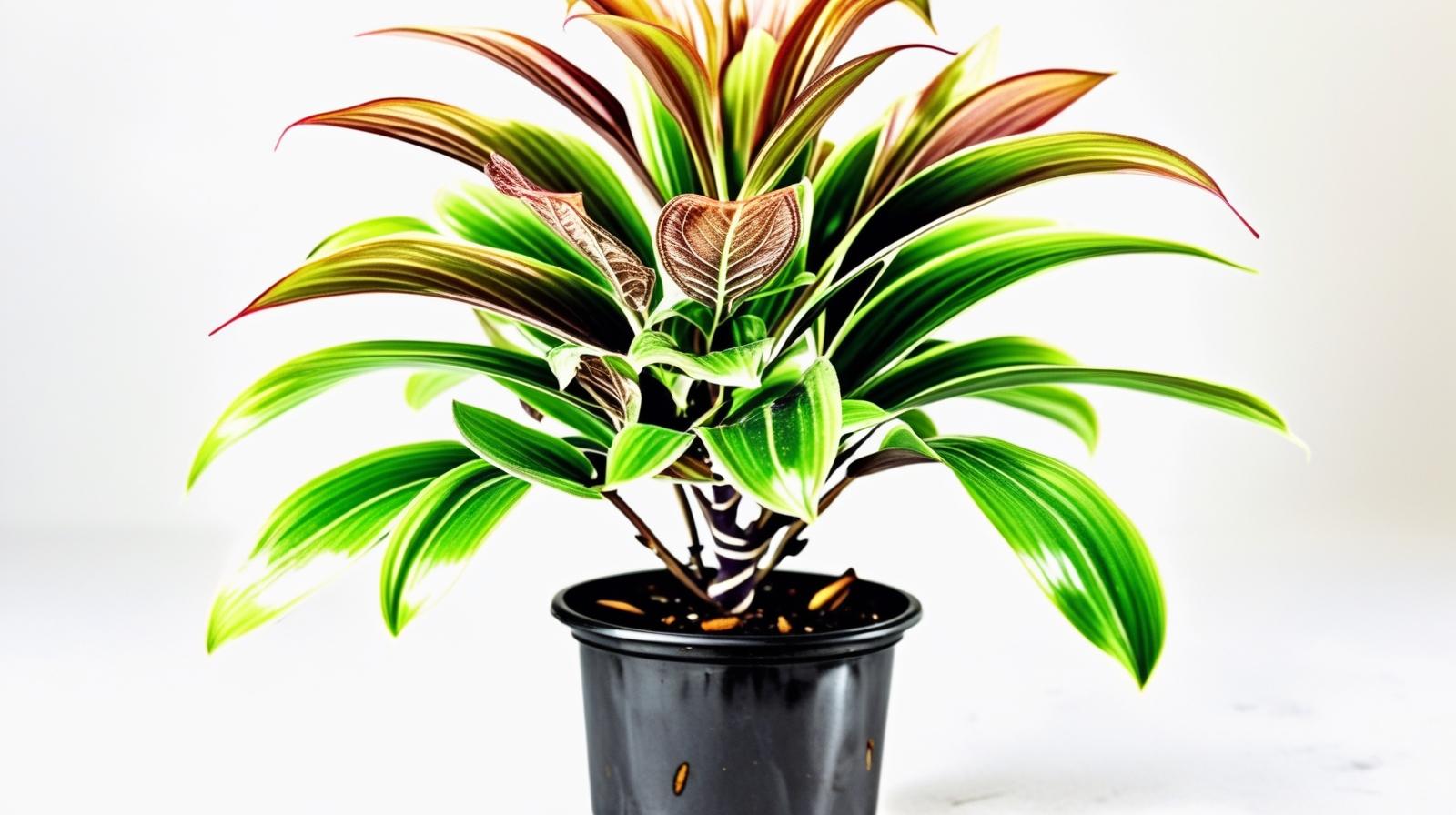 mature specimen of Cordyline Coffee Compacta 6" White Eco Pot decorative planter from Divine Roots