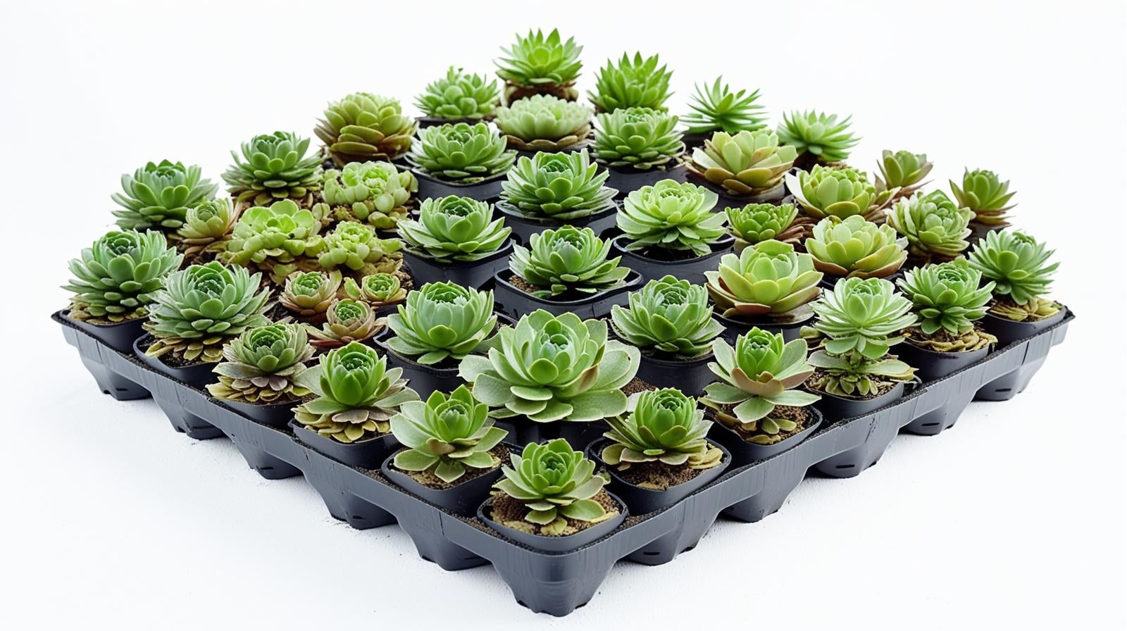 top view of Succulents Sempervivum Assortment Rooted Starter Plant live succulent from Divine Roots