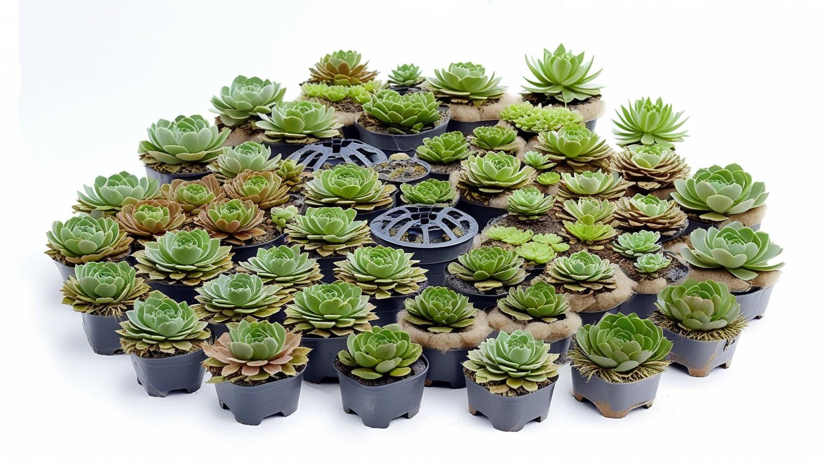 full view of Succulents Sempervivum Assortment Rooted Starter Plant live succulent from Divine Roots