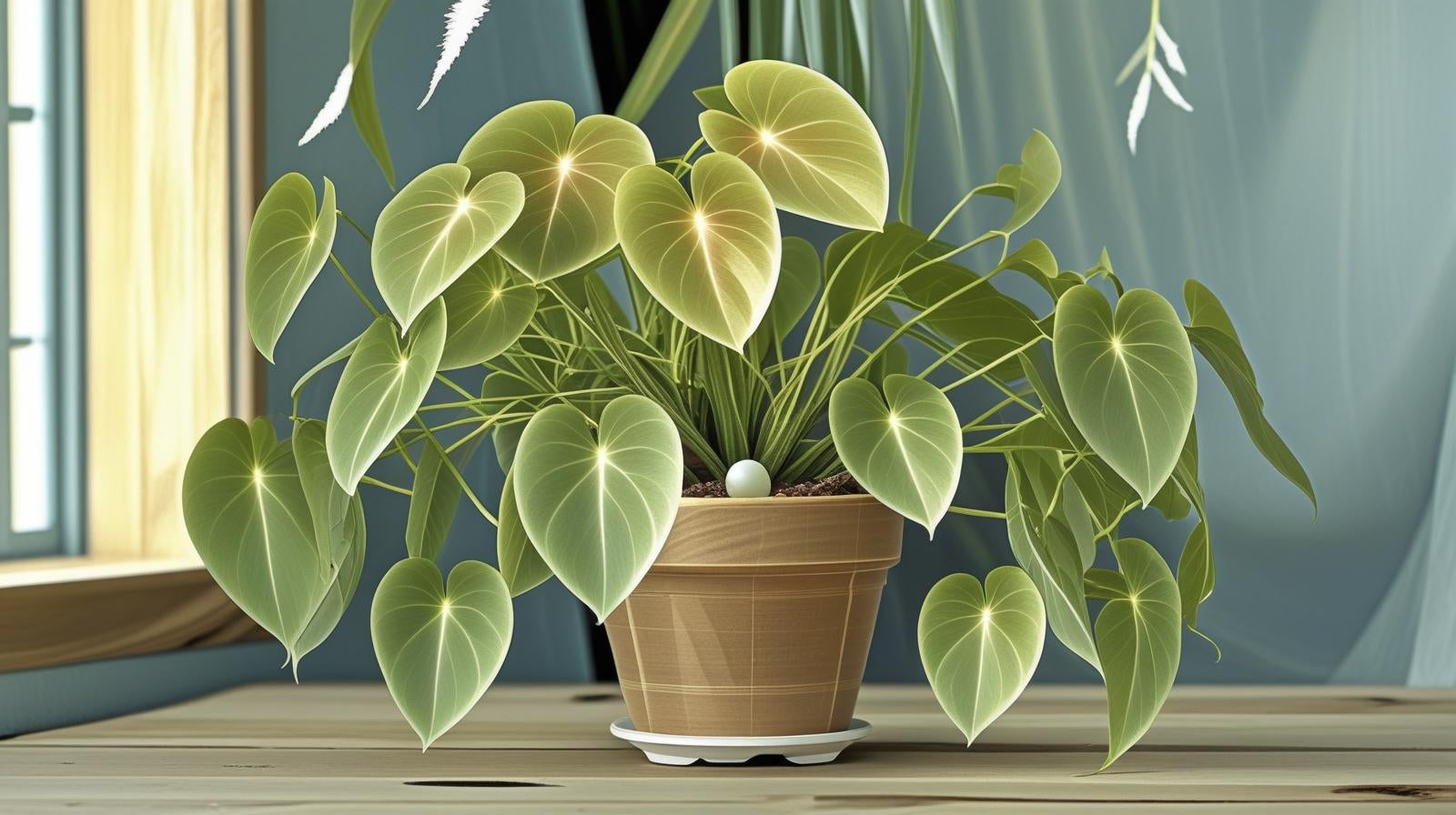 full view of Philodendron Micans (Rooted Starter Plant) live Philodendron from Divine Roots