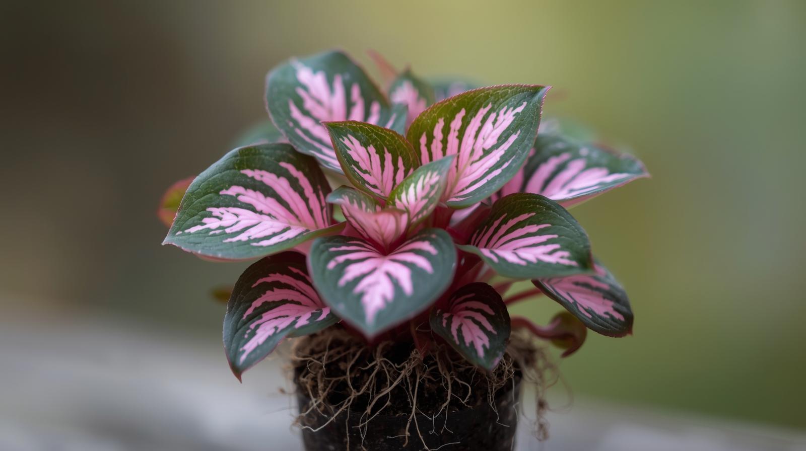 full view of Episcia Pink Panther Rooted Starter Plant live succulent from Divine Roots
