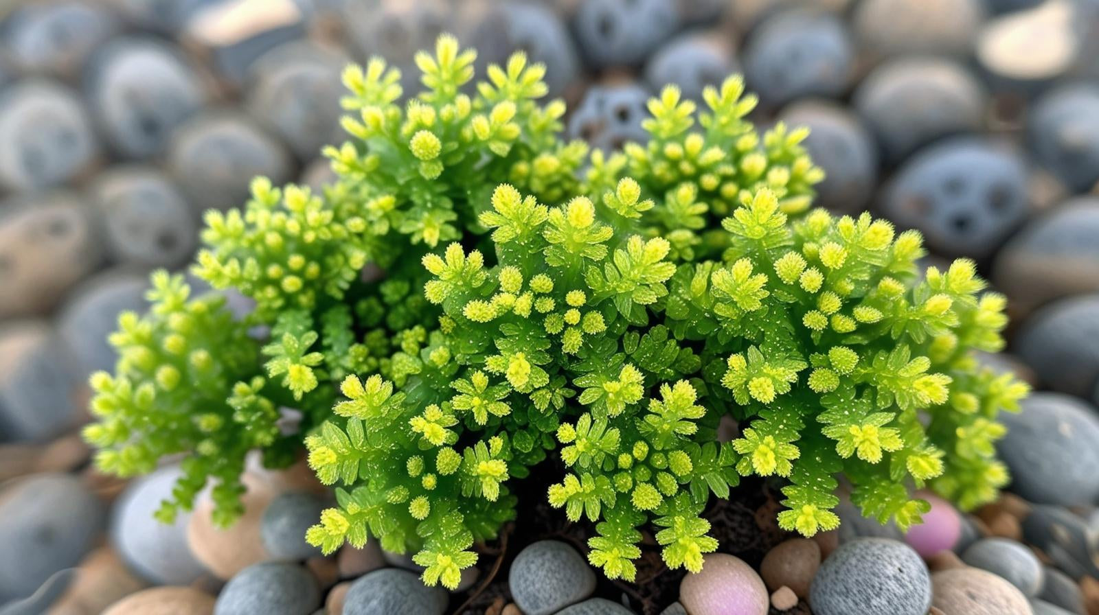 close-up detail of Sedum Acre Succulent Rooted Starter Plant live succulent from Divine Roots