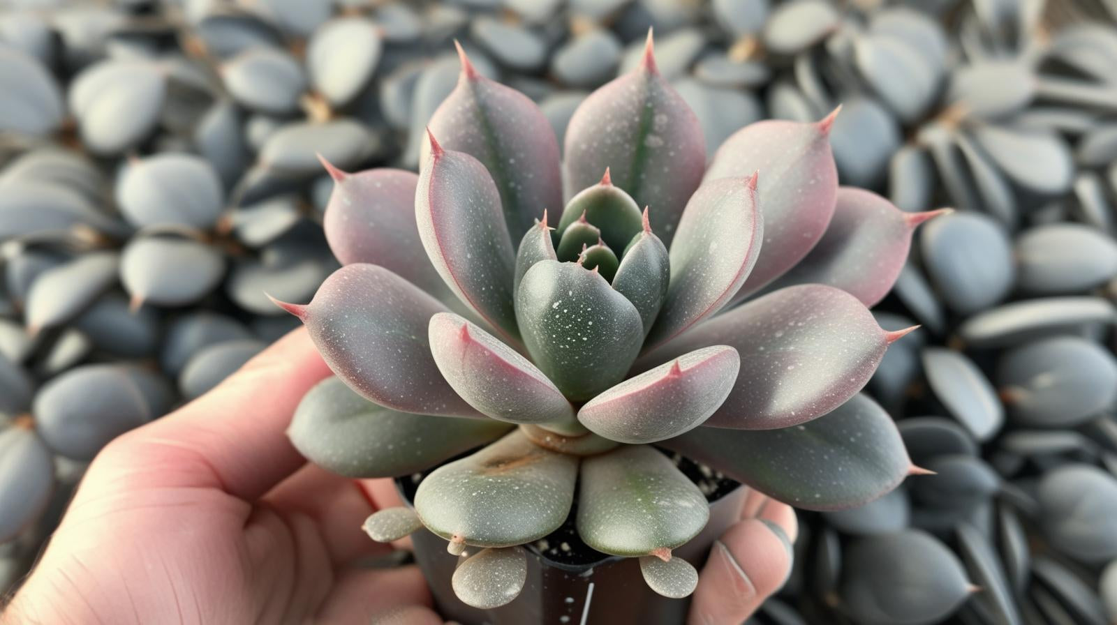 leaf detail of Echeveriaaffinis Black Knight Rooted Starter Plant live succulent from Divine Roots
