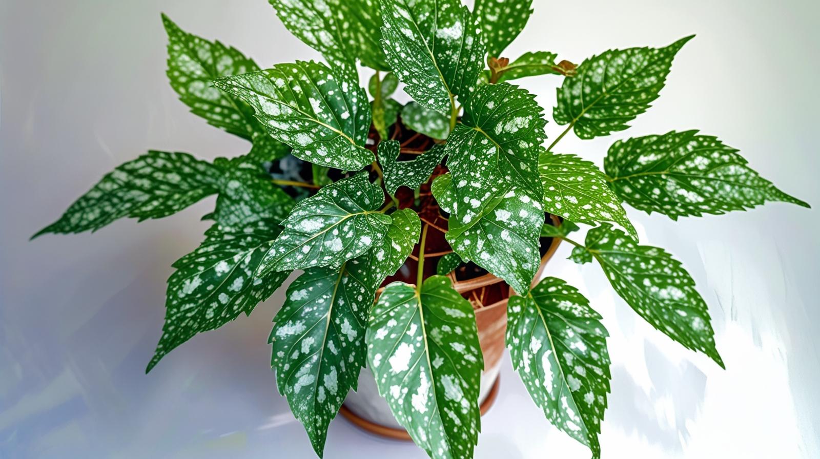 new growth on Angel Wing Begonia Lois Burke live Begonia from Divine Roots