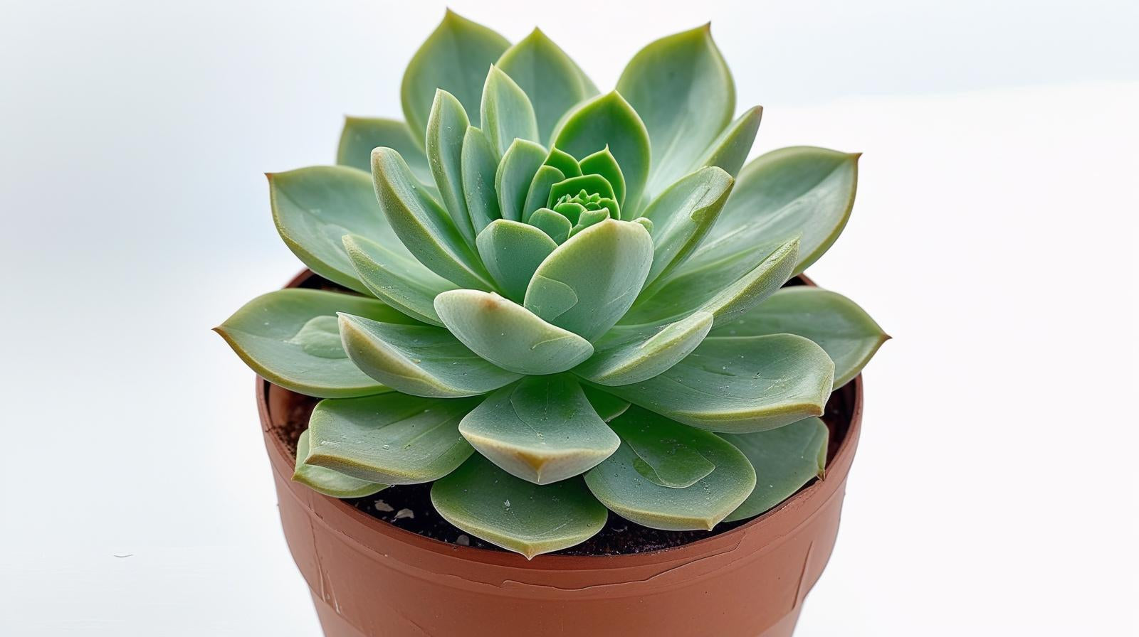 top view of Echeveria Vertis live succulent from Divine Roots