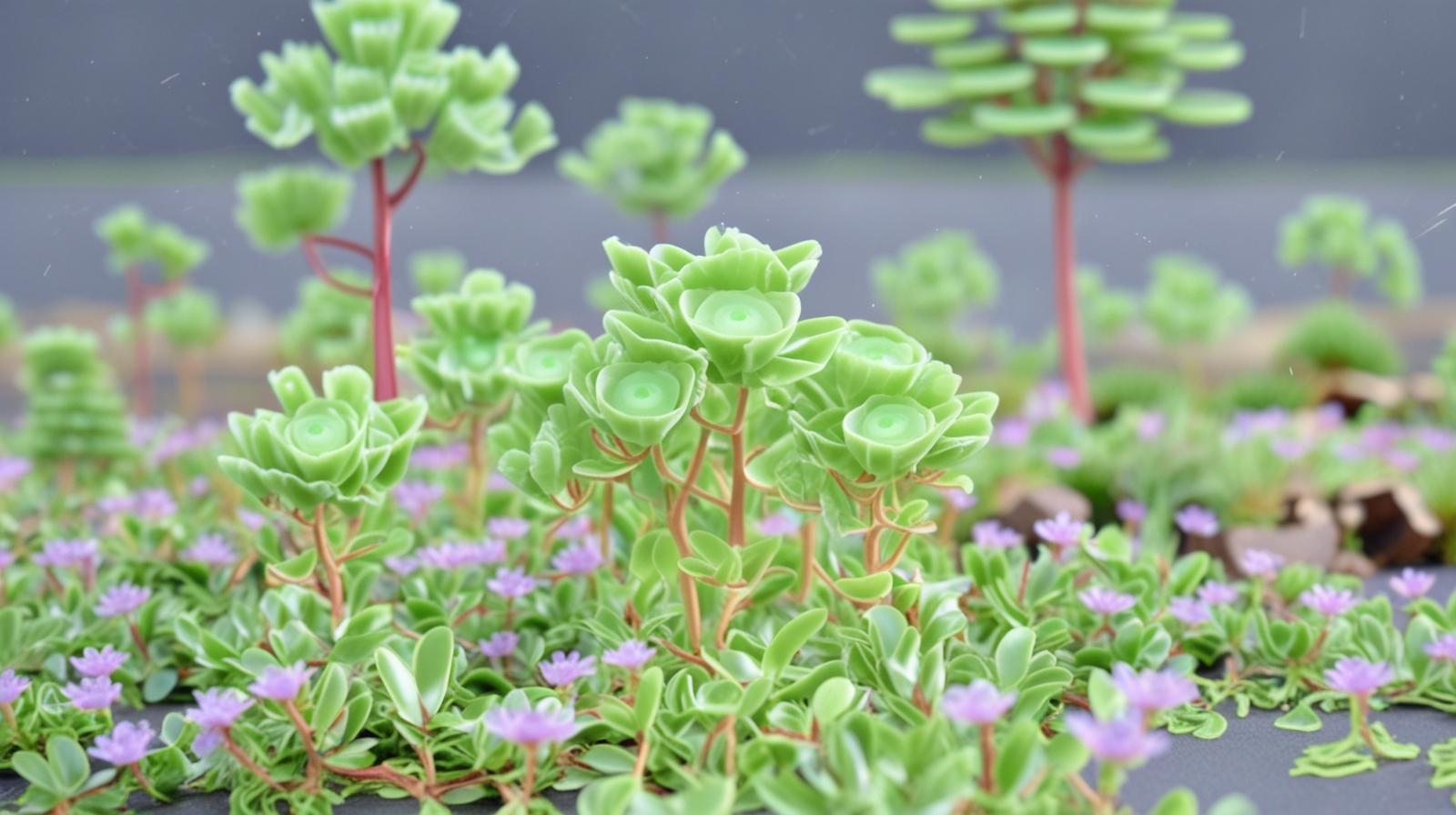 leaf detail of Sedum Spurium John Creech Rooted Starter Plant live succulent from Divine Roots