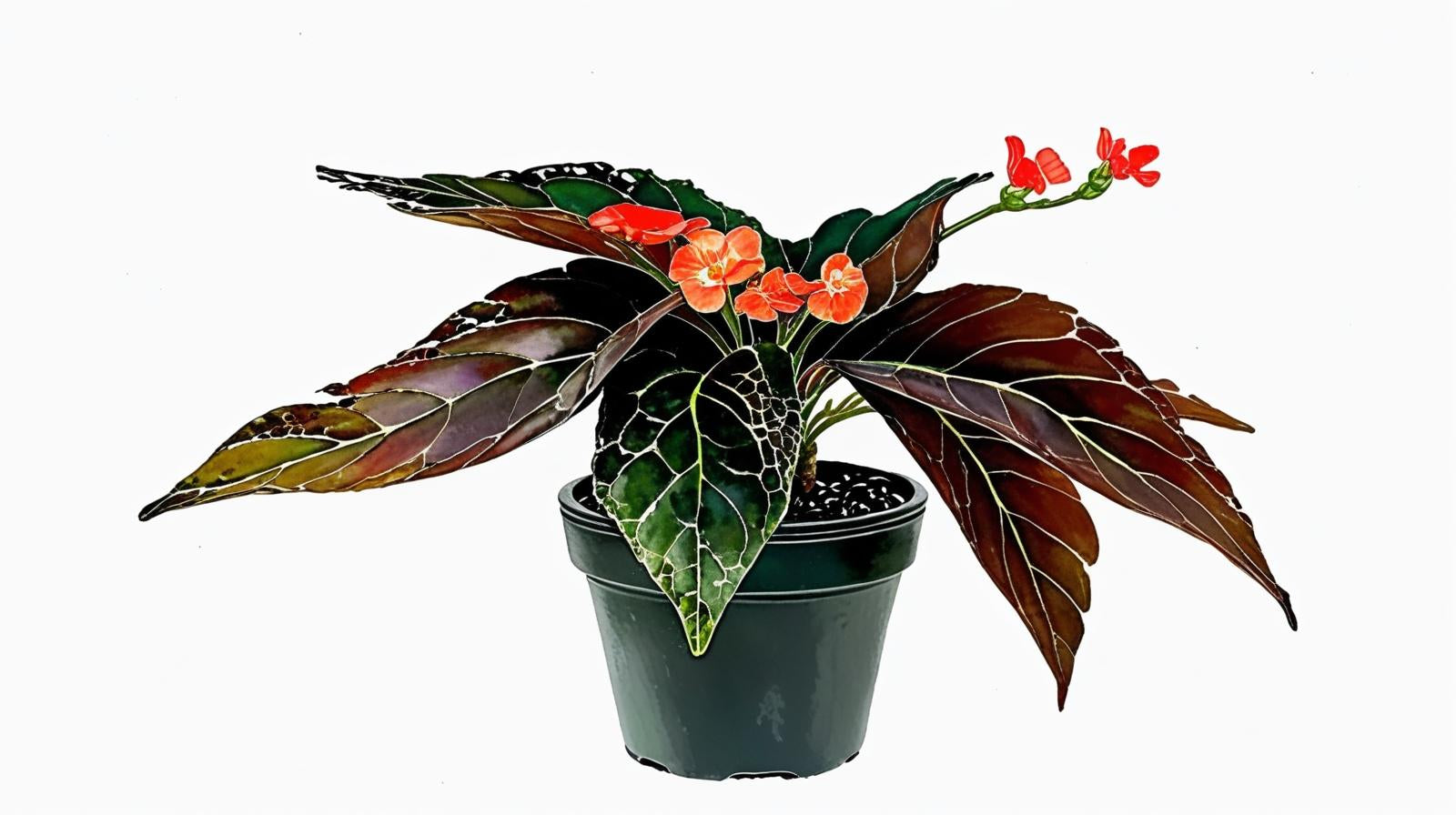 full view of Angel Wing Begonia Torch live Begonia from Divine Roots