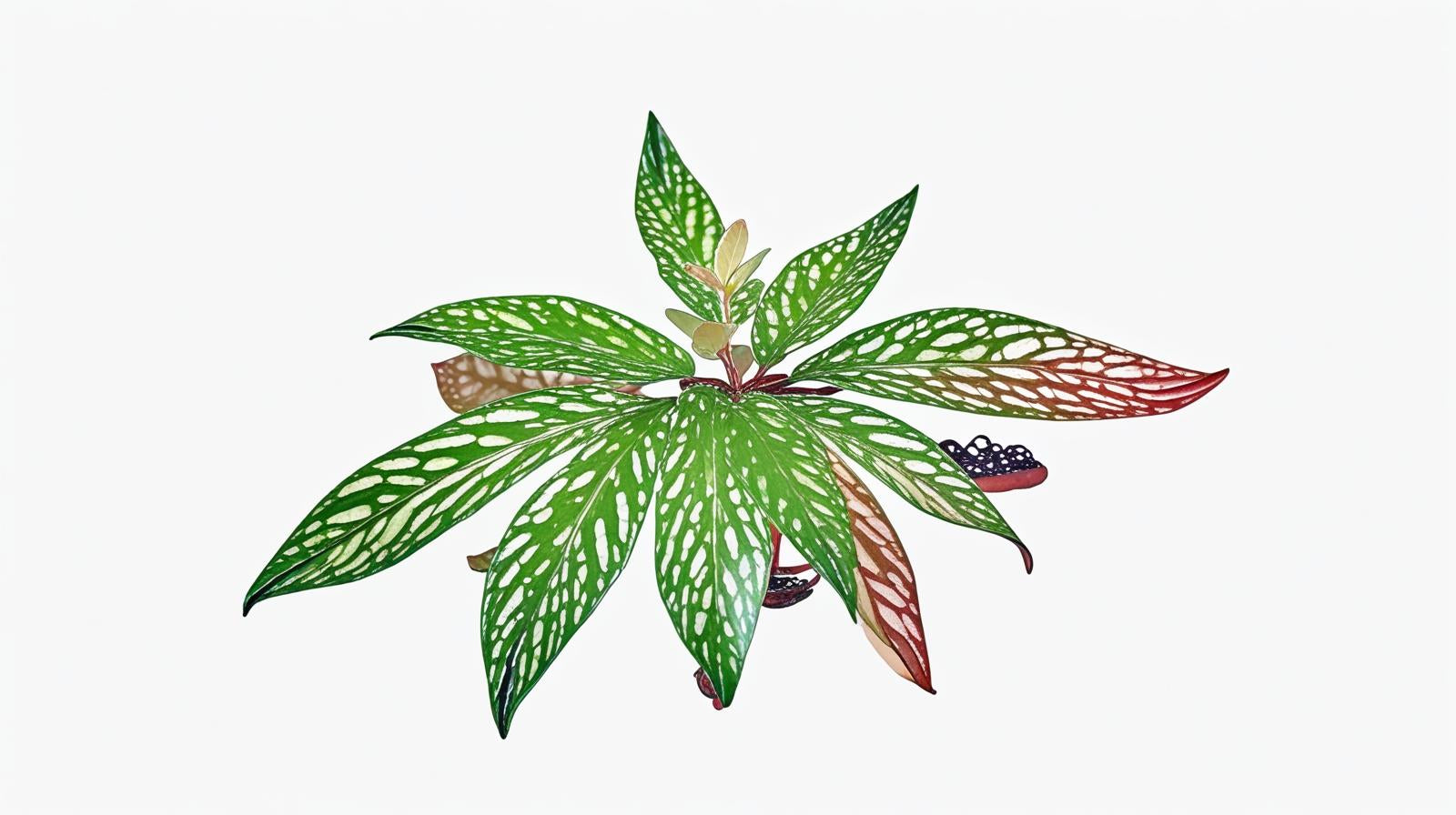 leaf detail of Angel Wing Begonia Medora live Begonia from Divine Roots