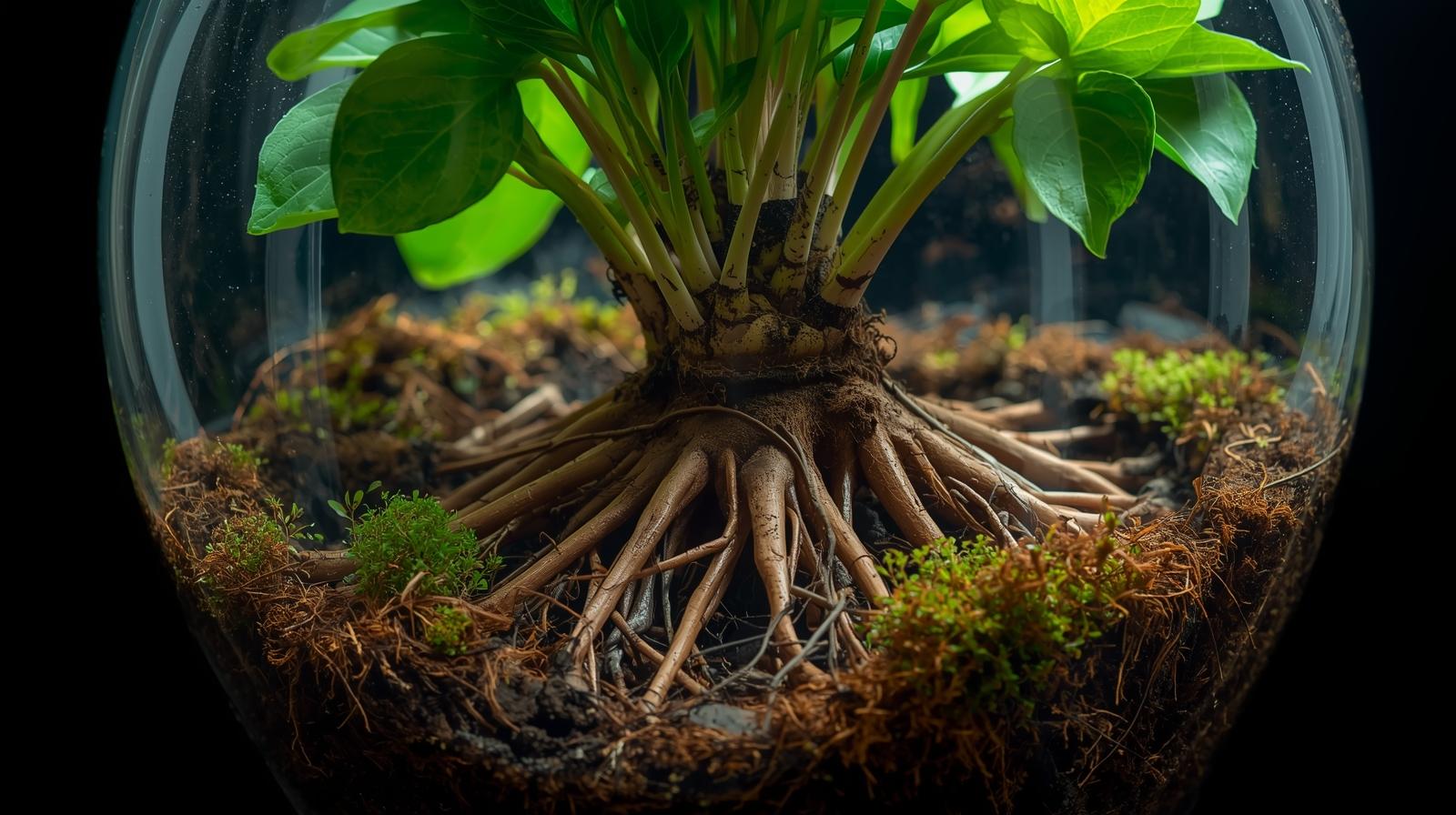 leaf detail of Combo Terrarium Rooted Starter Plant live plant bundle from Divine Roots