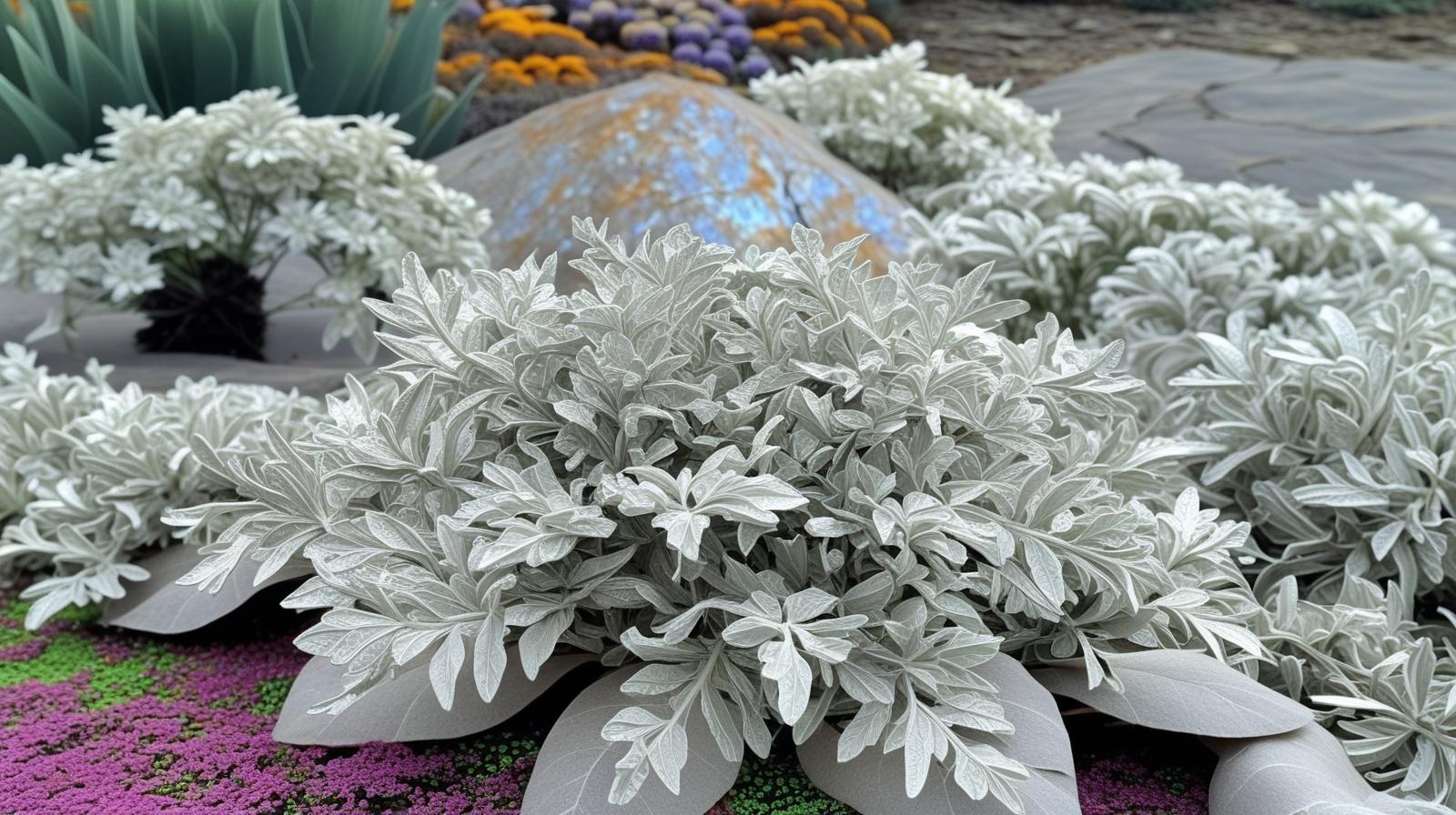 size reference for Artemesia Stellerinana Silver Brocade live houseplant from Divine Roots