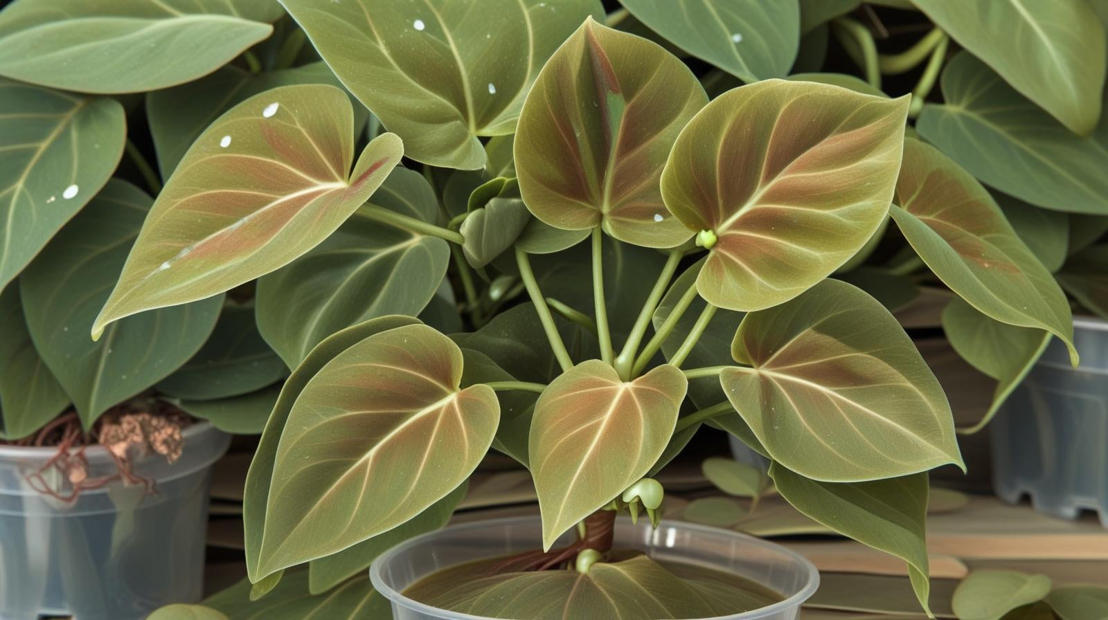 side profile of Philodendron Micans (Rooted Starter Plant) live Philodendron from Divine Roots