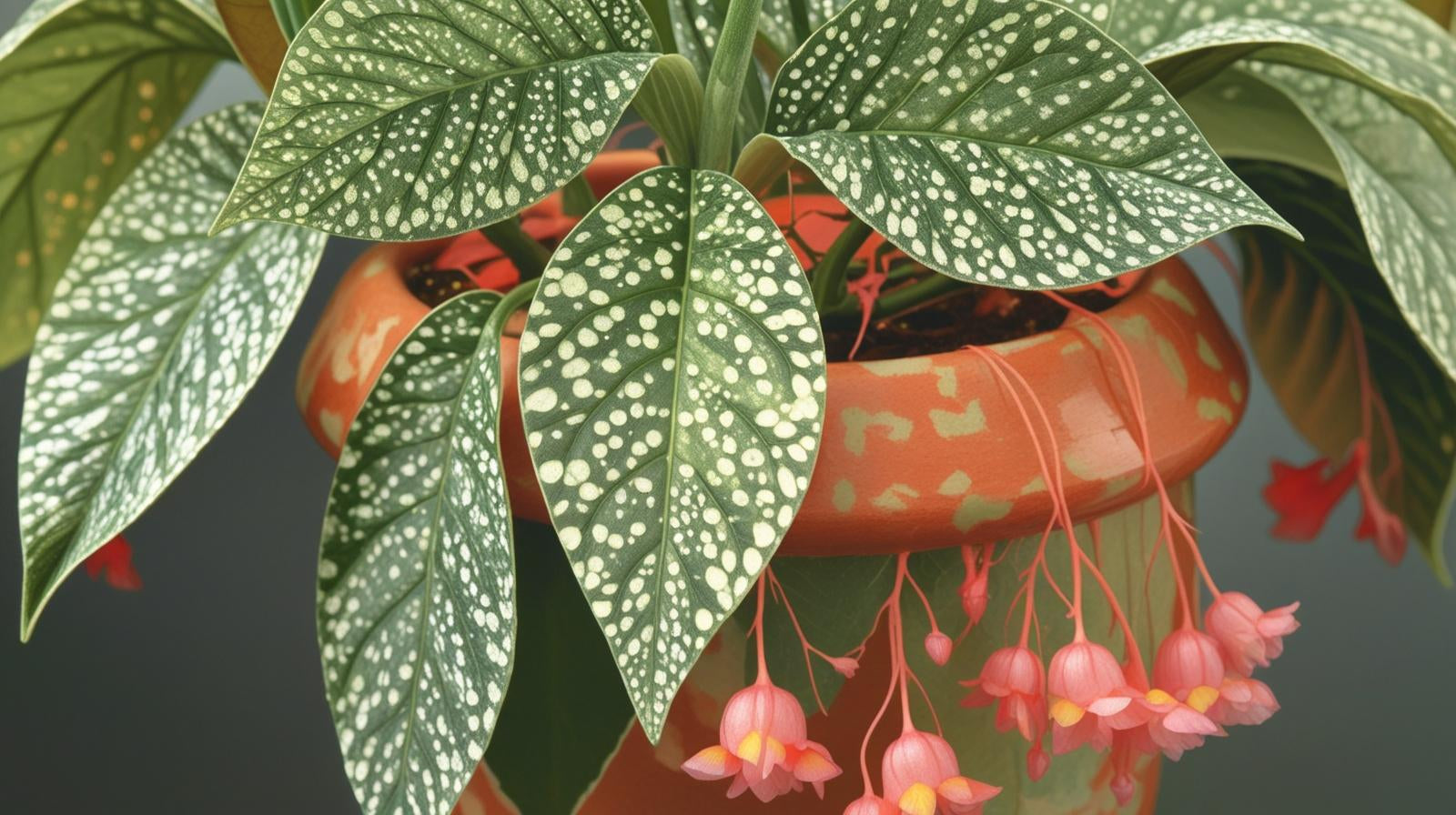 potted Angel Wing Begonia Snow Capped live Begonia from Divine Roots