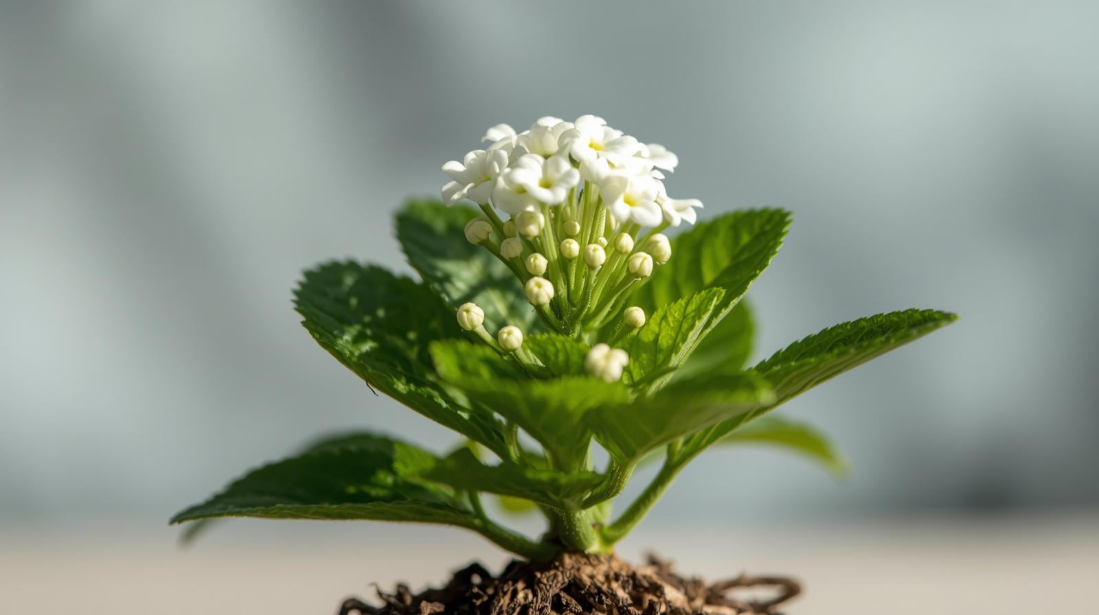 size reference for Lantana Upright White (Rooted Starter Plant) live houseplant from Divine Roots
