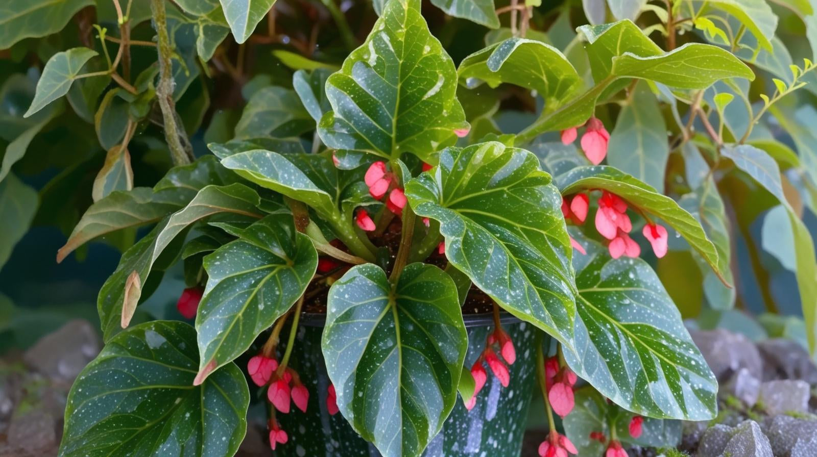 potted Angel Wing Begonia Torch Rooted Starter Plant live Begonia from Divine Roots