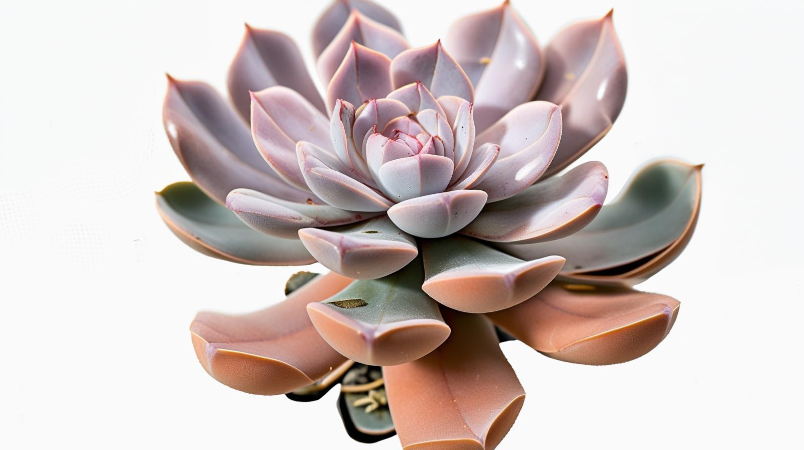 top view of Echeveria Perle Von Nurnberg Rooted Starter Plant live succulent from Divine Roots