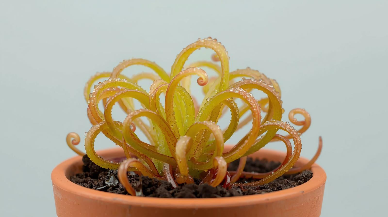top view of Sundew Drosera Spatulata Rooted Starter Plant live houseplant from Divine Roots