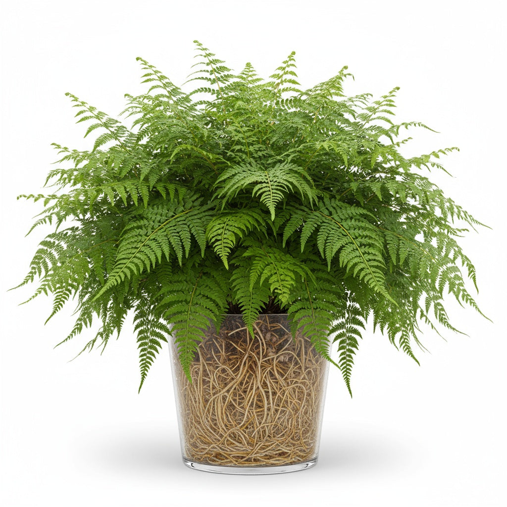 mature specimen of Macho Fern Rooted Starter Plant live fern from Divine Roots