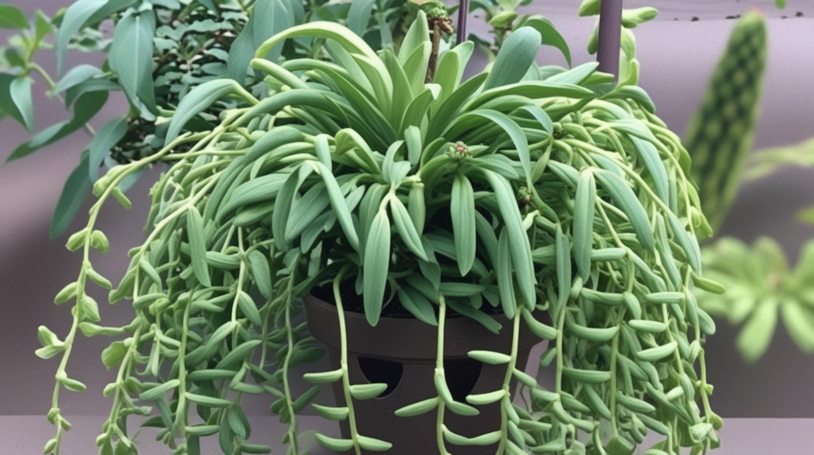 leaf detail of Senecio Radieans String Of Bananas Rooted Starter Plant live succulent from Divine Roots