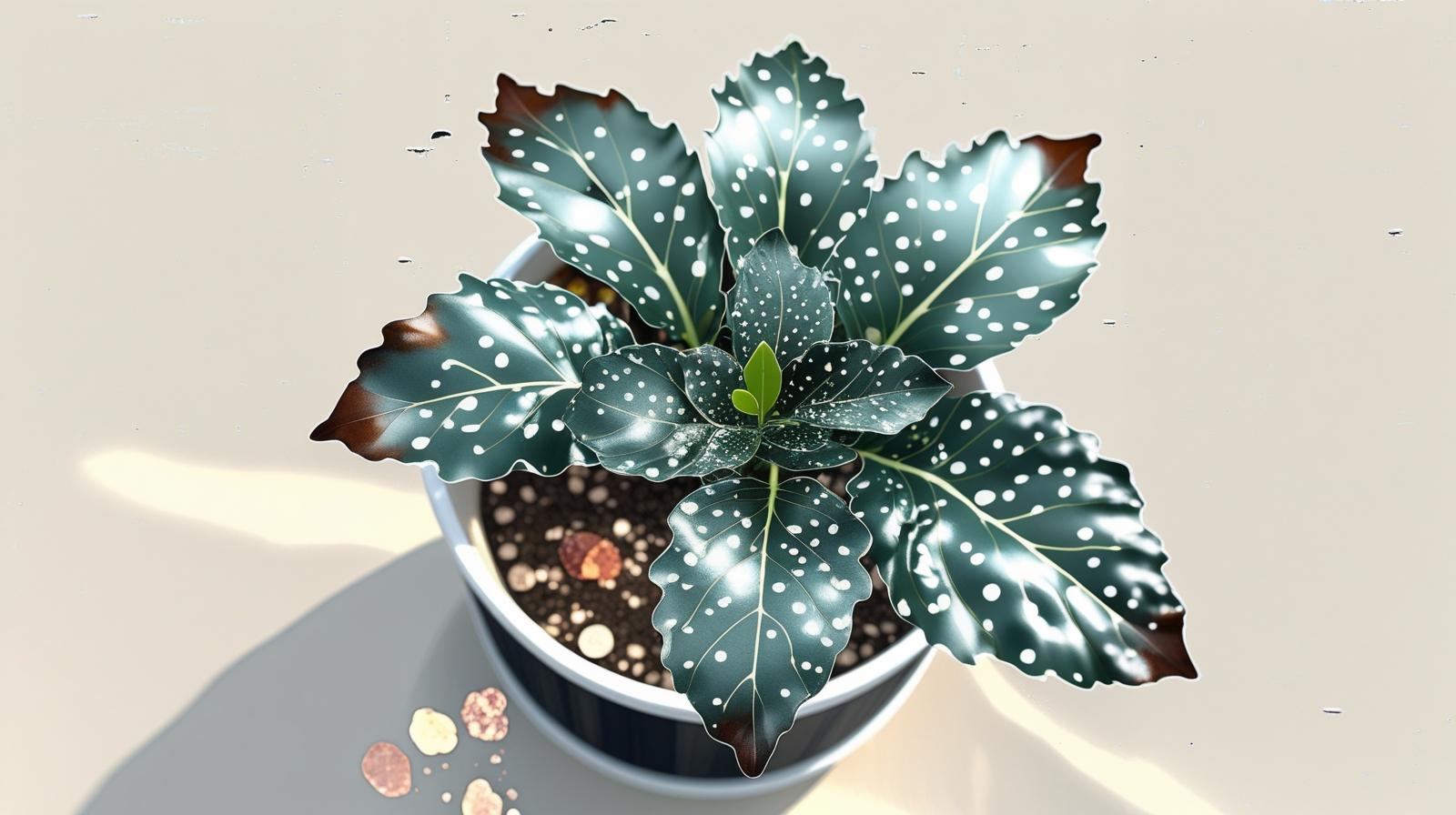 new growth on Angel Wing Begonia Fannie Moser live Begonia from Divine Roots