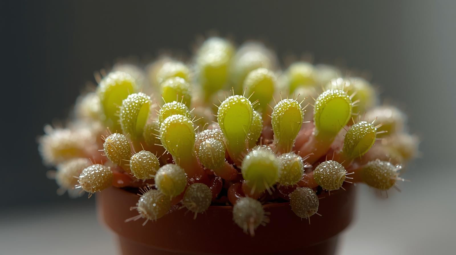 full view of Sundew Drosera Spatulata Rooted Starter Plant live houseplant from Divine Roots