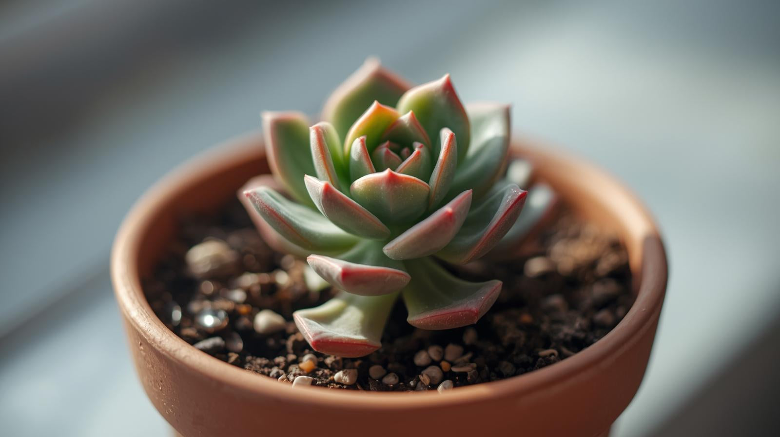 detail shot of Echeveria Lola Rooted Starter Plant live succulent from Divine Roots
