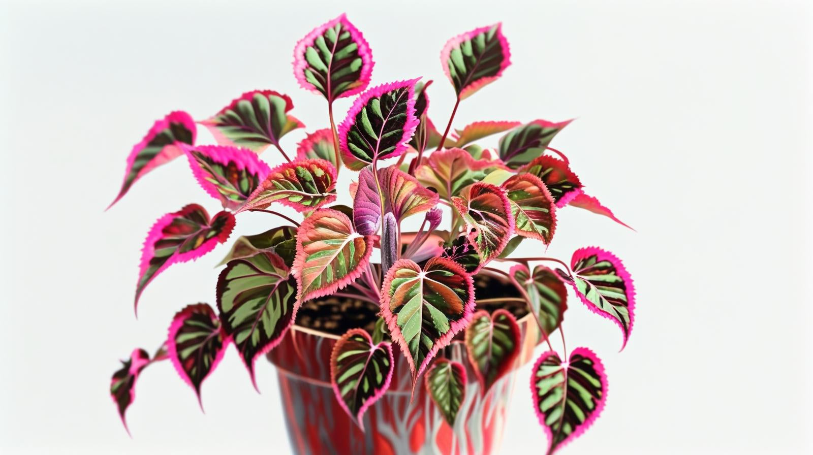 leaf detail of Coleus Meandering Linda live houseplant from Divine Roots