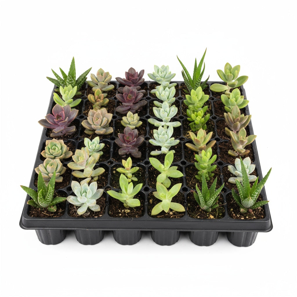 close-up detail of Succulents Assortment Rooted Starter Plant live succulent from Divine Roots