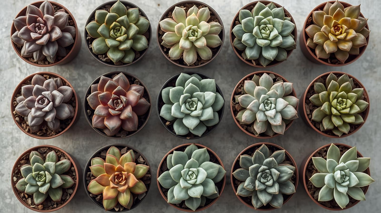 top view of Echeveria Succulent Plant Pack live succulent from Divine Roots