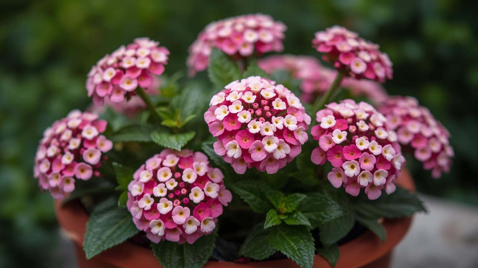 size reference for Lantana Wagon Wheel Pink live houseplant from Divine Roots