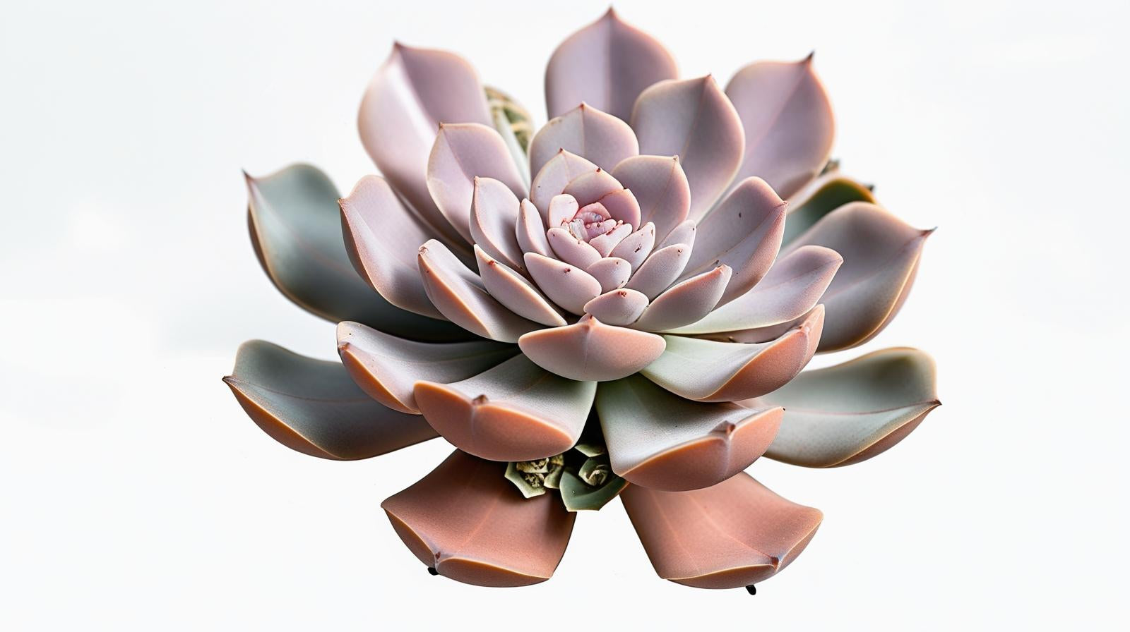 side profile of Echeveria Perle Von Nurnberg Rooted Starter Plant live succulent from Divine Roots