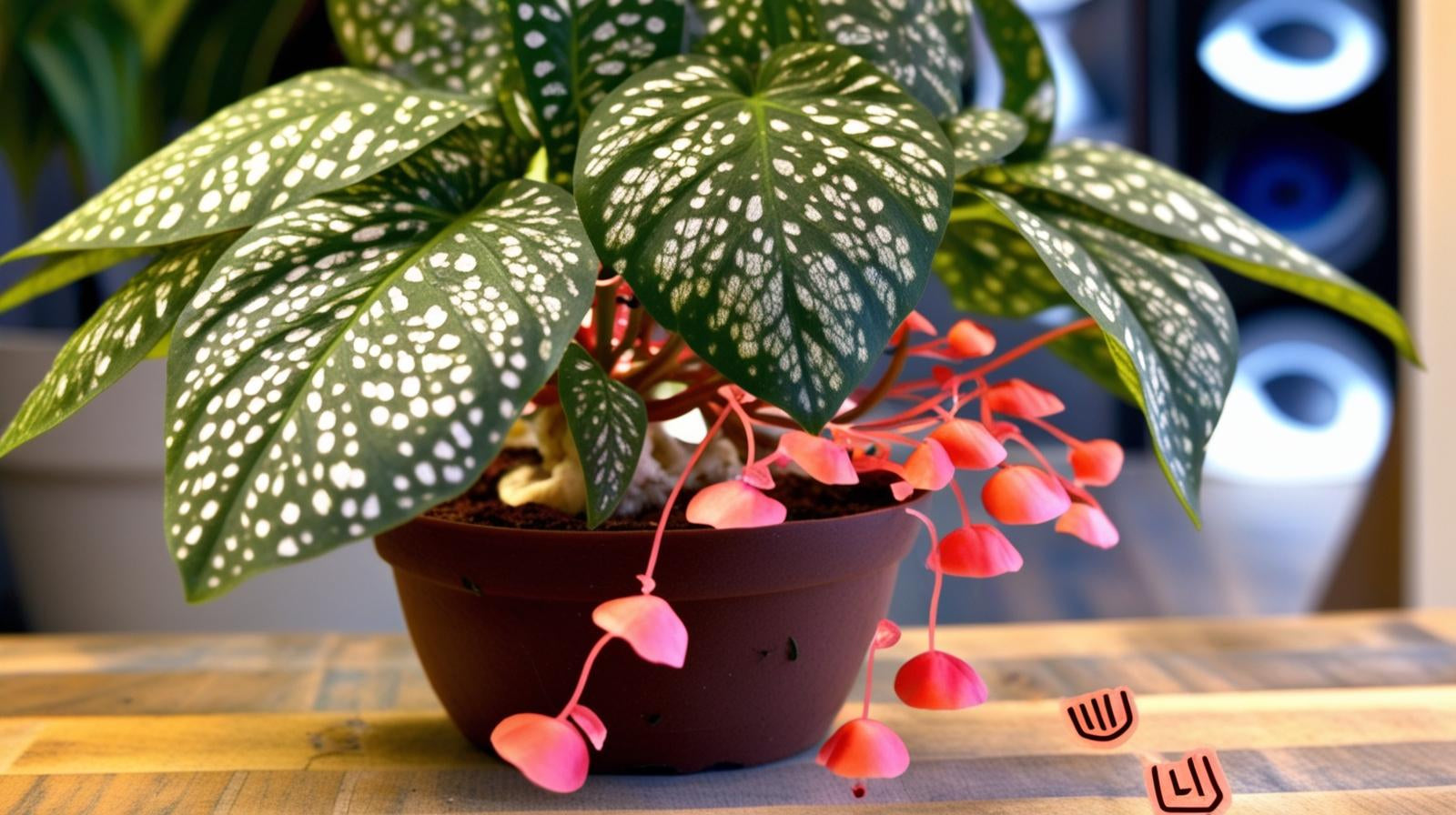 growth pattern of Angel Wing Begonia Snow Capped Rooted House Plants live Begonia from Divine Roots