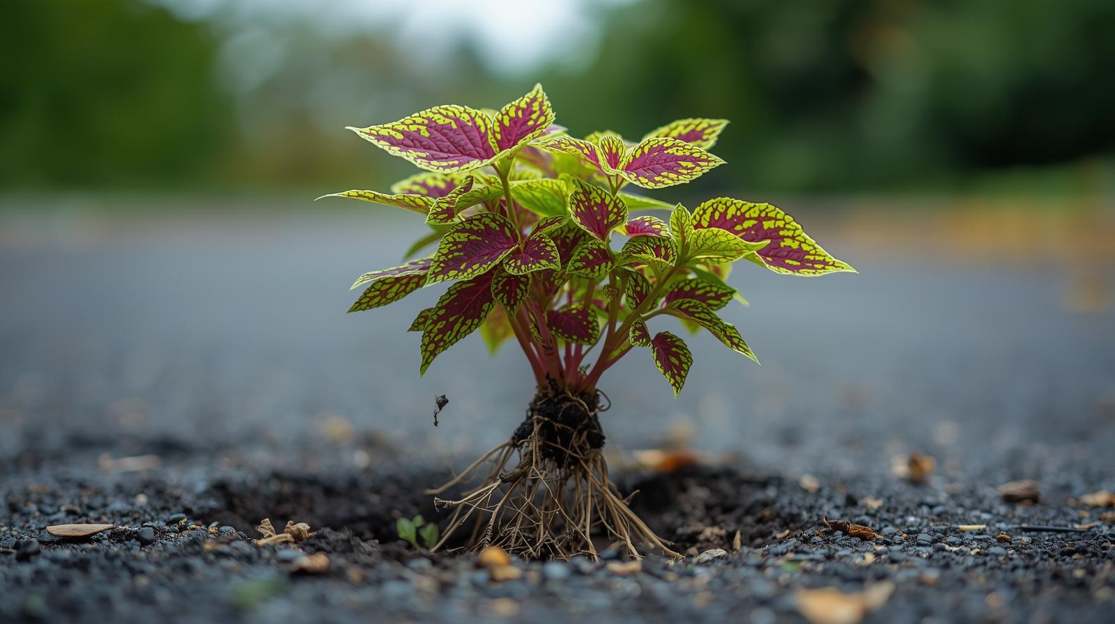 size reference for Coleus Smallwood Driveway Rooted Starter Plant live houseplant from Divine Roots