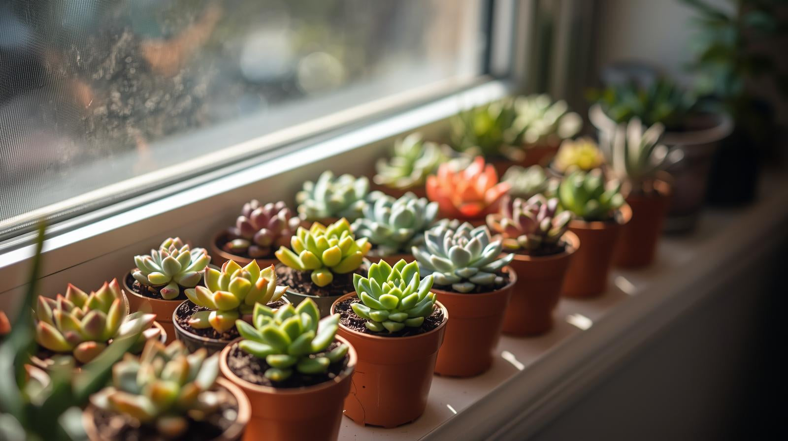 top view of Windowsill Succulent Plant Pack live succulent from Divine Roots