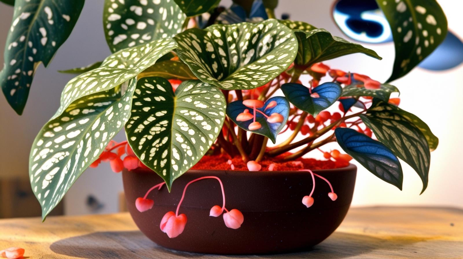Angel Wing Begonia Snow Capped Rooted House Plants live Begonia from Divine Roots