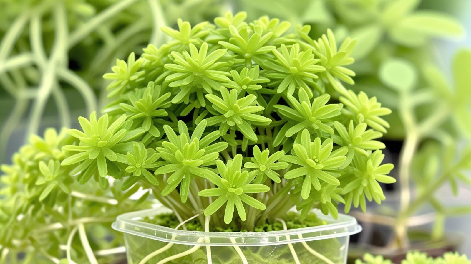 side profile of Sedum Rupestre Lemon Ball Rooted Starter Plant live succulent from Divine Roots