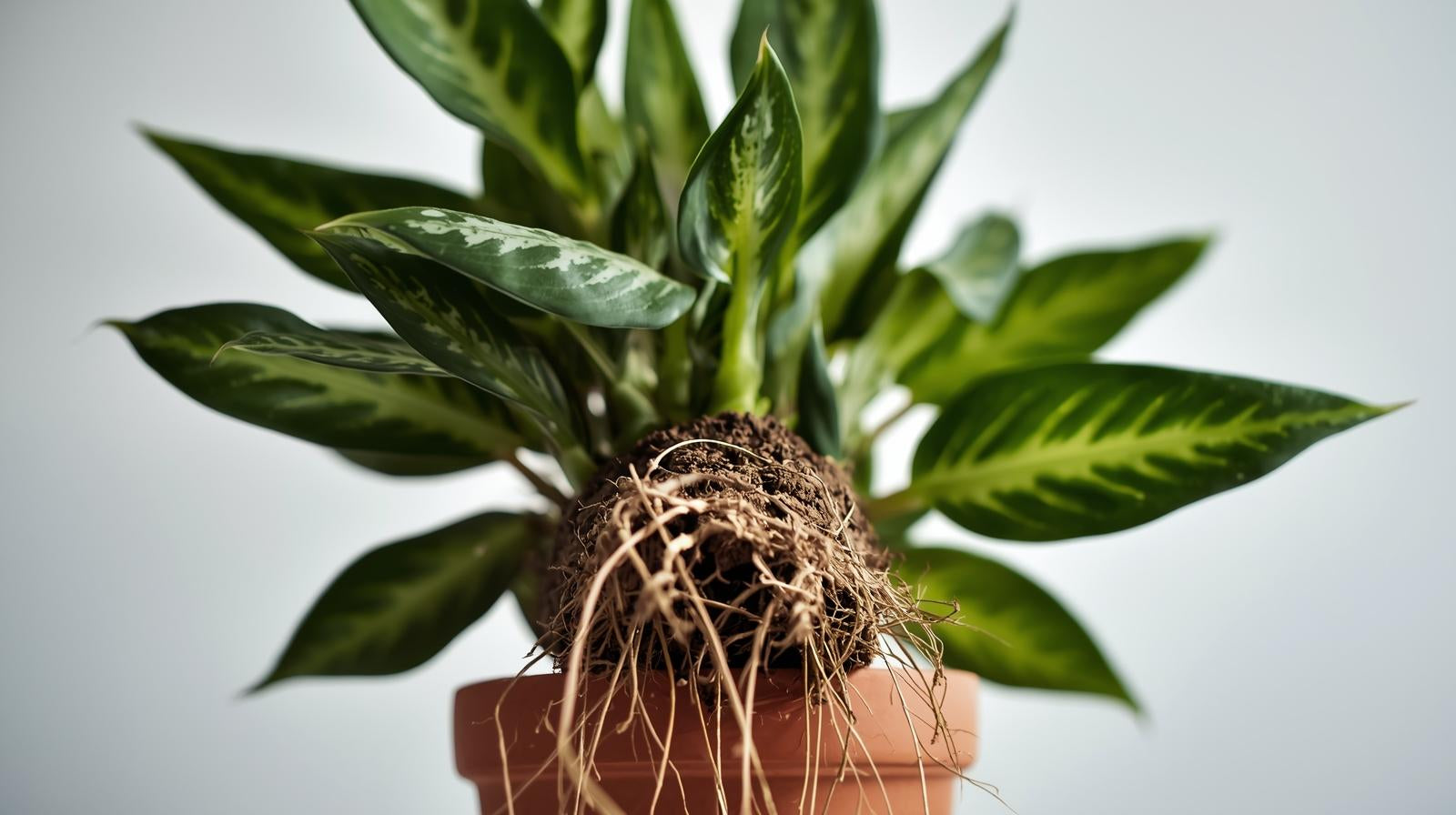side profile of Calathea Freddie Rooted Starter Plant live prayer plant from Divine Roots