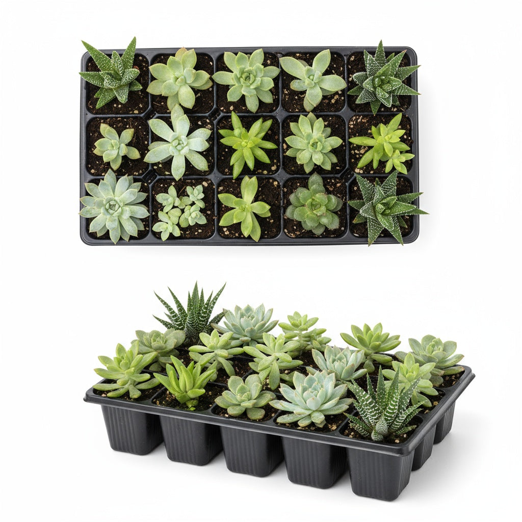 full view of Succulents Assortment Rooted Starter Plant live succulent from Divine Roots