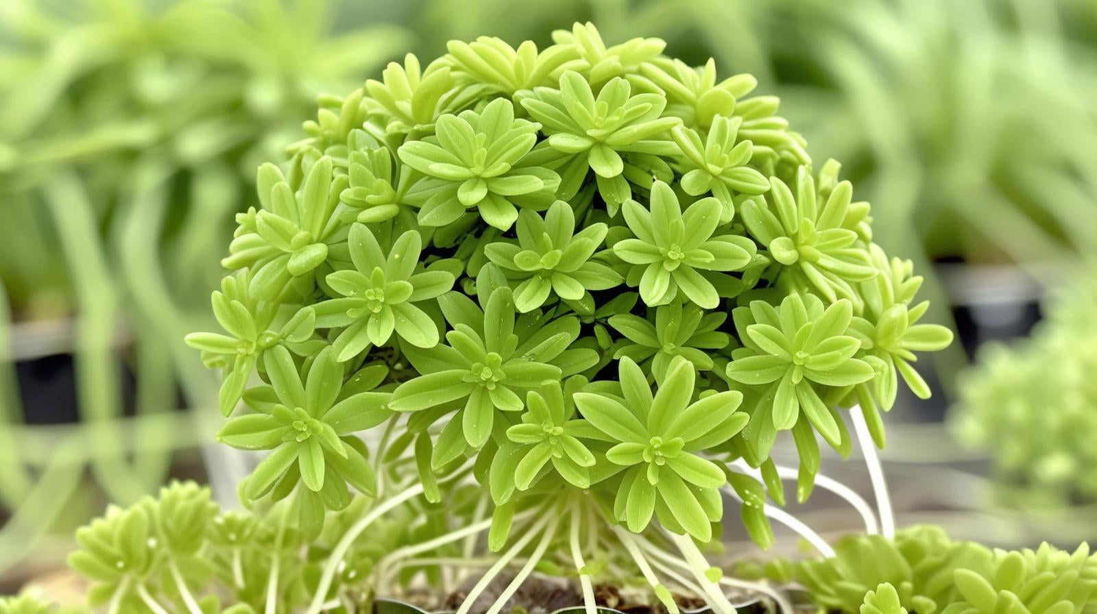 full view of Sedum Rupestre Lemon Ball Rooted Starter Plant live succulent from Divine Roots