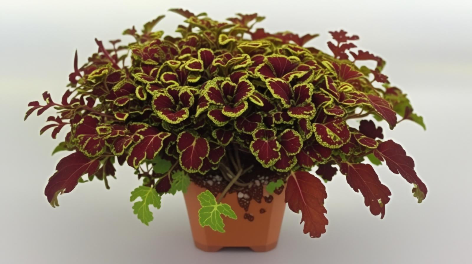 close-up detail of Coleus Inky Fingers Rooted Starter Plant live houseplant from Divine Roots