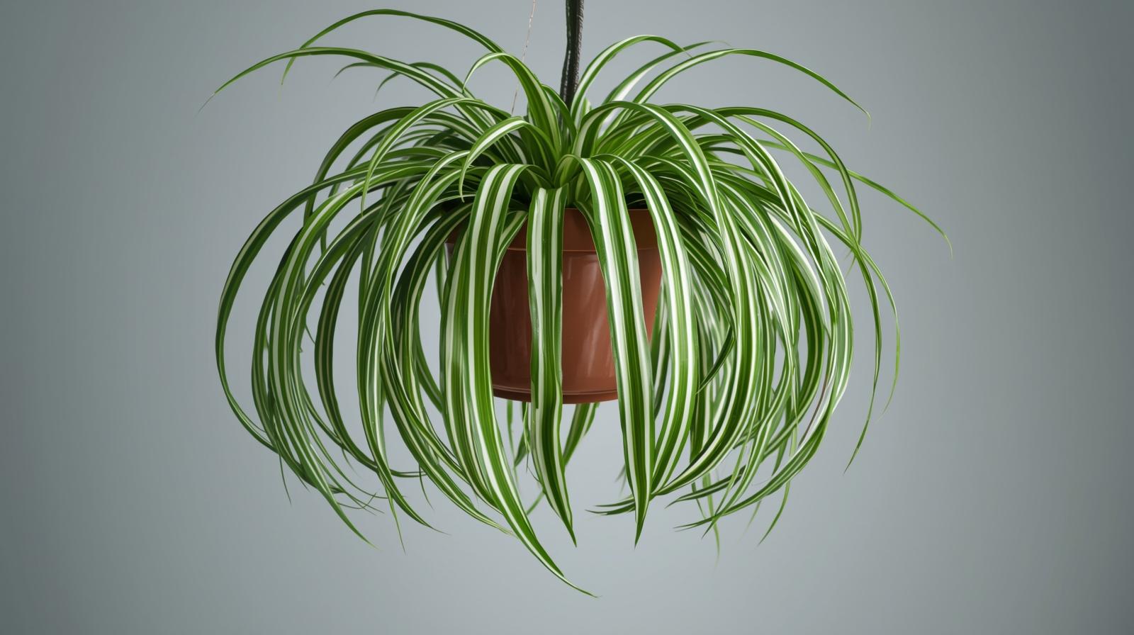 top view of Chlorophytum Spider Reverse live spider plant from Divine Roots