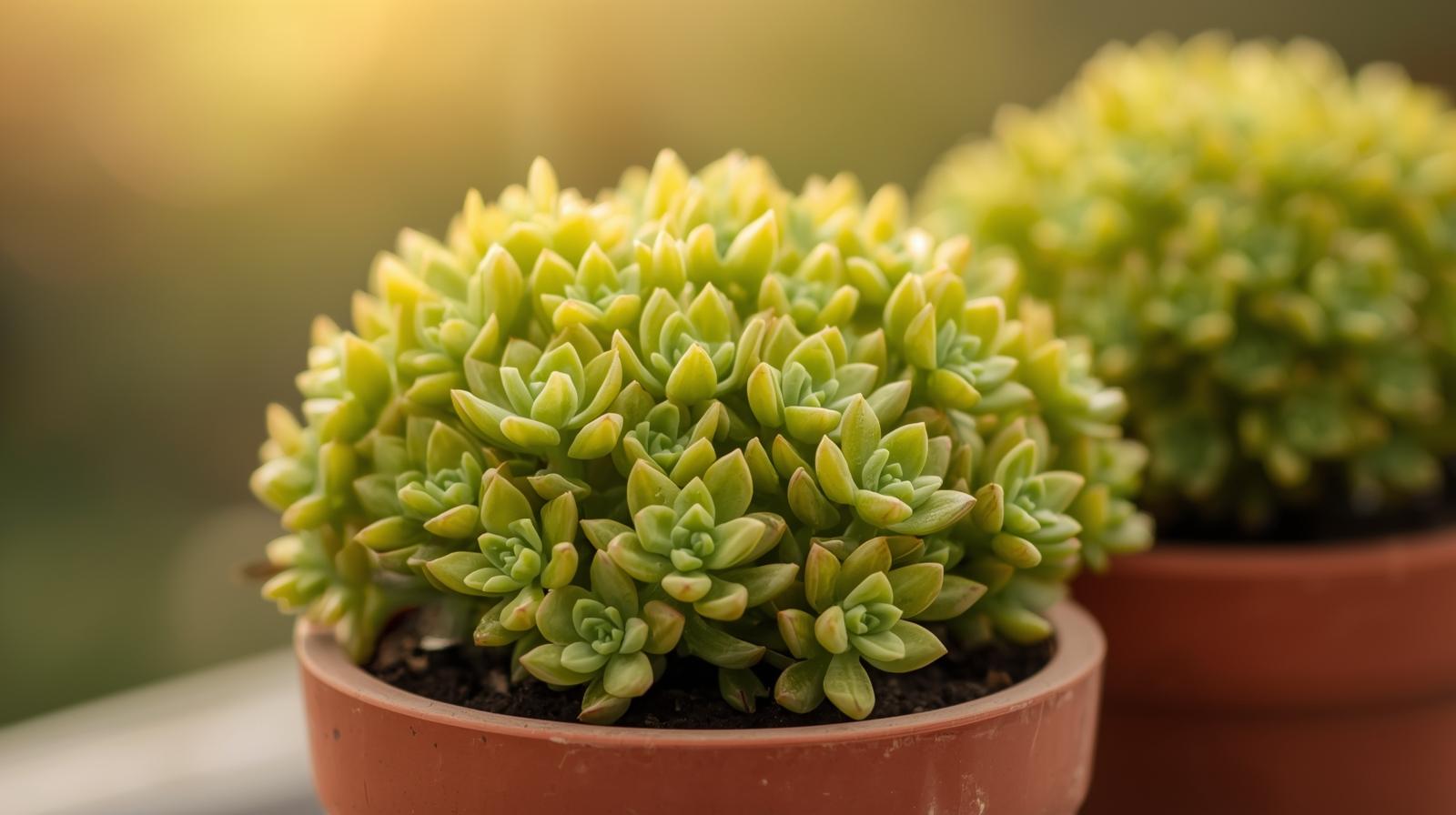 side profile of Sedum Rupestre Lemon Ball live succulent from Divine Roots